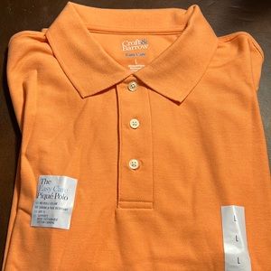 Croft & Barrow easy care pique polo in peach/orange